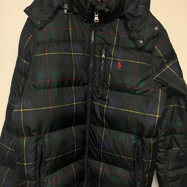 빈티지)Polo Ralph Lauren Tartan Down Jacket