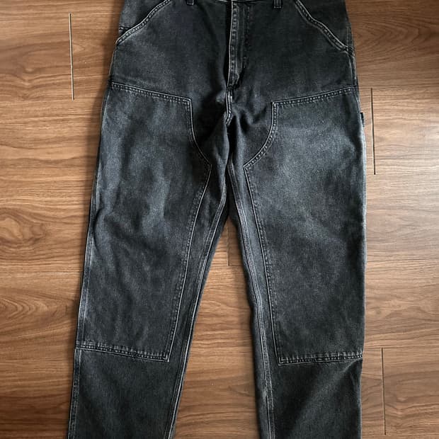 칼하트WIP 더블니 데님 워크 팬츠