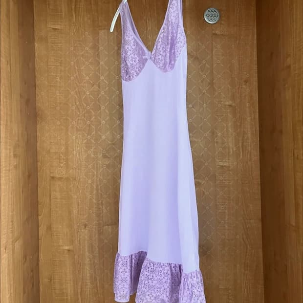 Lilac mermaid vintage slip dress