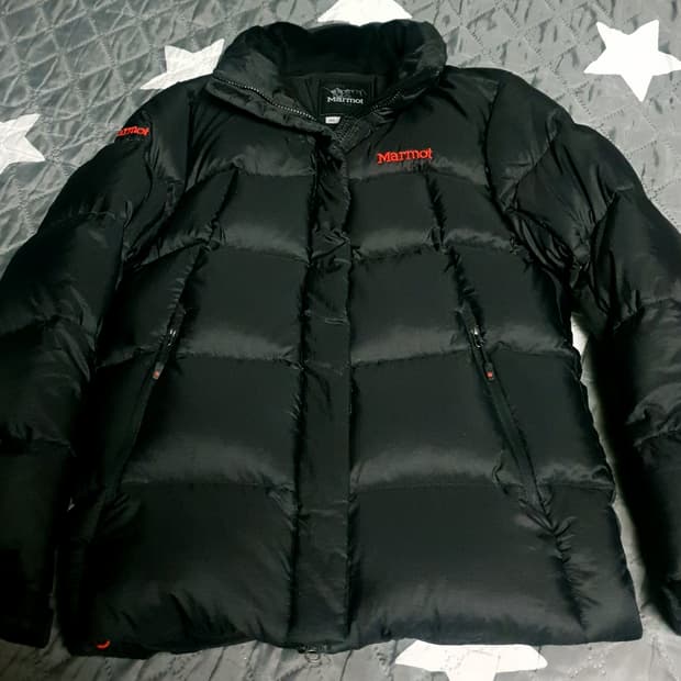 MARMOT 마모트 구스다운 나일론 숏패딩 블랙 (90)