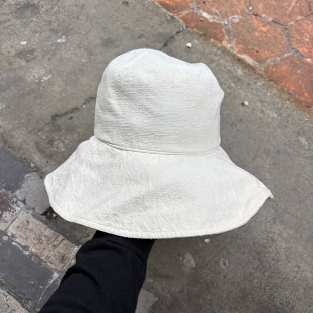 Ysaccs 요지야마모토 린넨 버킷햇 모자