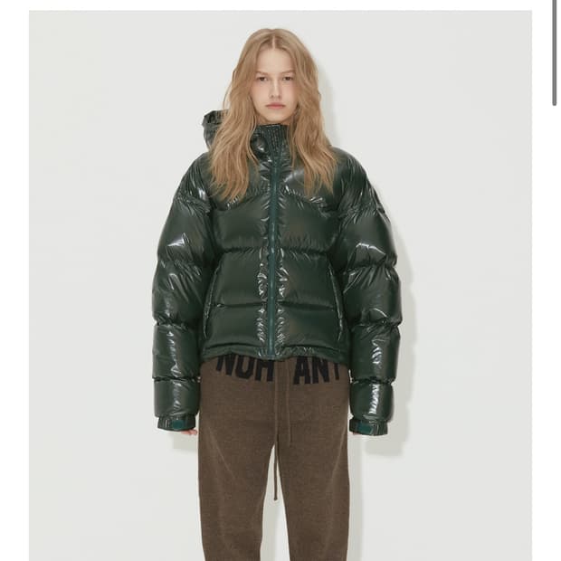 노앙 글로시 구스다운패딩 새상품