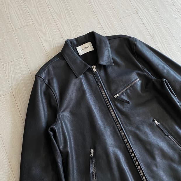 Ourlegacy 아워레가시 레더 소가죽 톤업 블랙 자켓 52