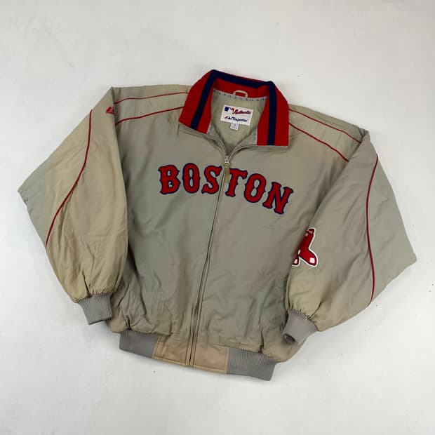 마제스틱 MLB 보스턴 레드 삭스 빅로고 립스탑 자켓 (103)