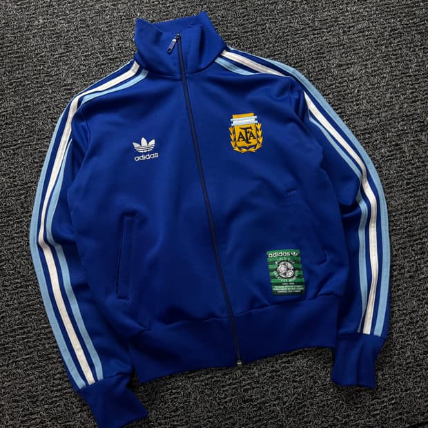 90s 아디다스 아르헨티나 국대 레트로 트랙탑 자켓 1377