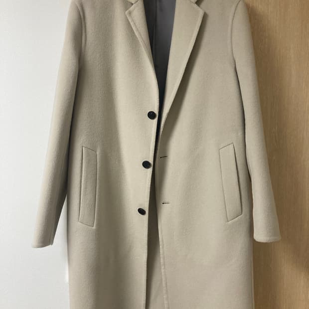 타임옴므 아이보리 울캐시미어 코트 100사이즈