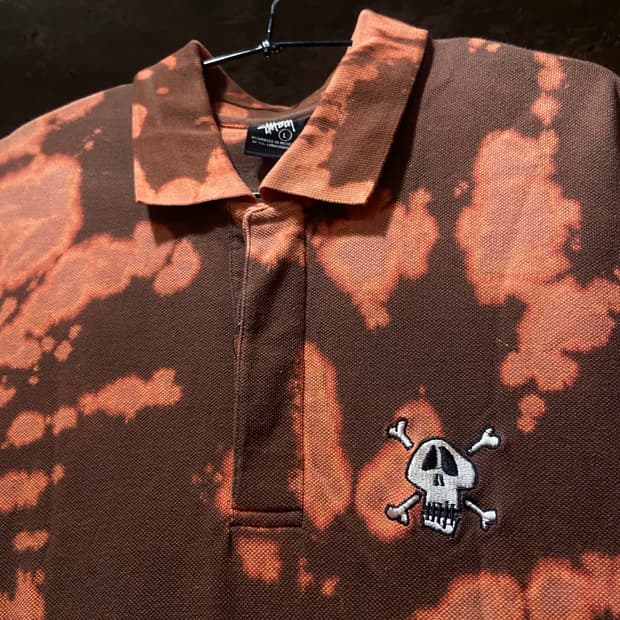 00s stussy 올드 스투시 블리치 타이다이 PK 카라티