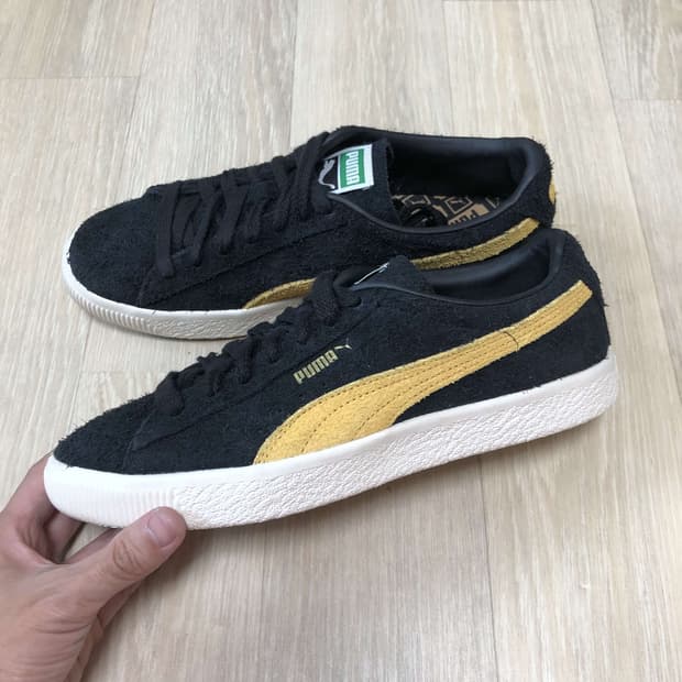 (260) 퓨마 PUMA 스웨이드 빈티지 헤어리 스웨이드 블랙 옐로우