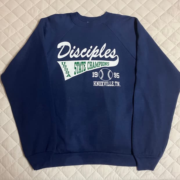 빈티지 USA 90s Hanes 헤인즈 50/50 베이스볼 스웻셔츠 XL