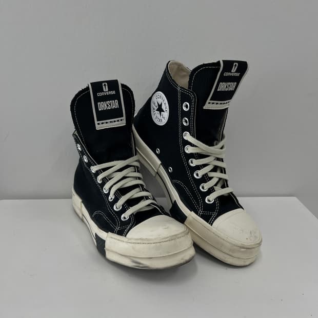 컨버스 x 릭오웬스 다크쉐도우 다크스타 척 70 하이 블랙 41