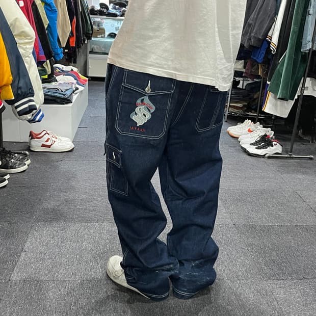 로카웨어 힙합 데님팬츠