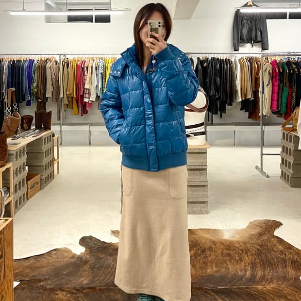 BEAMS square down padding 빔즈 스퀘어 경량 패딩