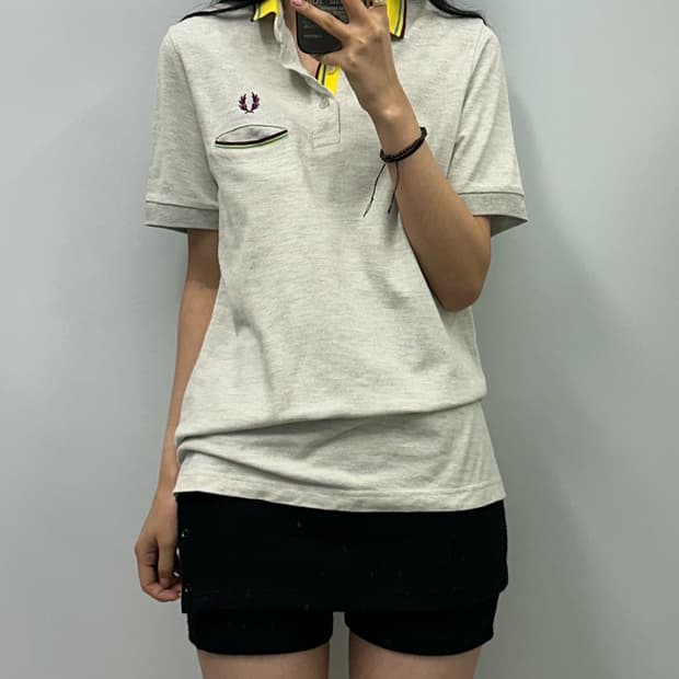 프레드페리 그레이 pk 반팔 티셔츠