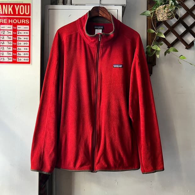 [2XL]파타고니아 레드 집업 플리스 자켓