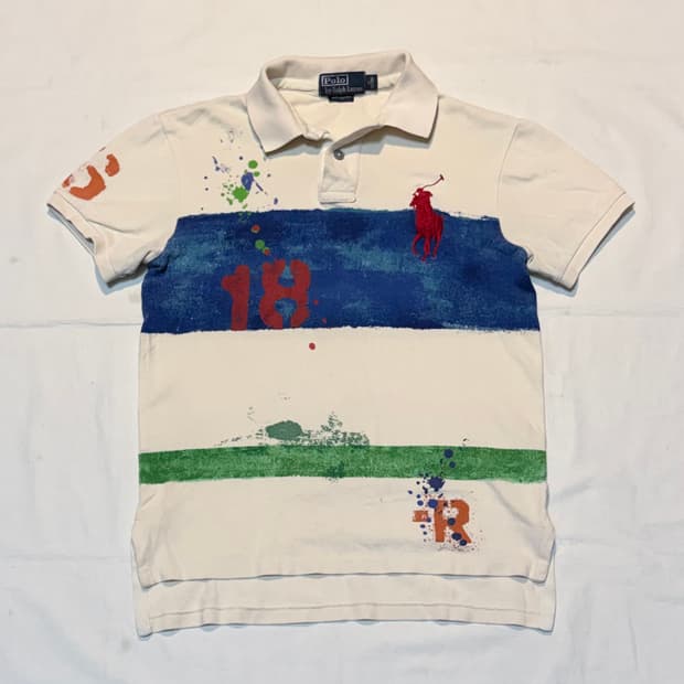 폴로 랄프로렌 빈티지 빅포니 치프키프 페인팅 카라티
