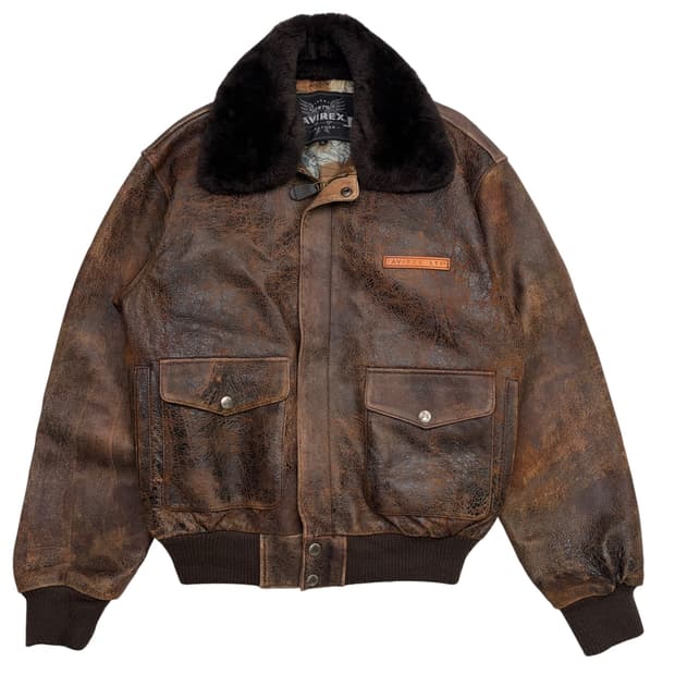 아비렉스 G-1 플라이트 레더 자켓 L