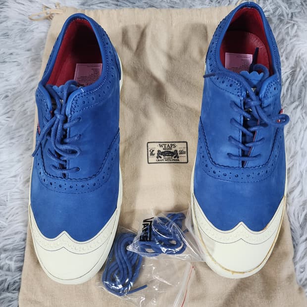 WTAPS x Vans 스웨이드 블루 윙팁 스니커즈