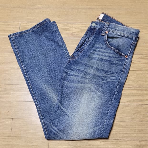 리바이스 501 워싱 일자청바지