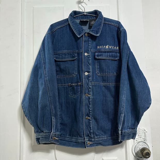 로카웨어 로고 데님 자켓