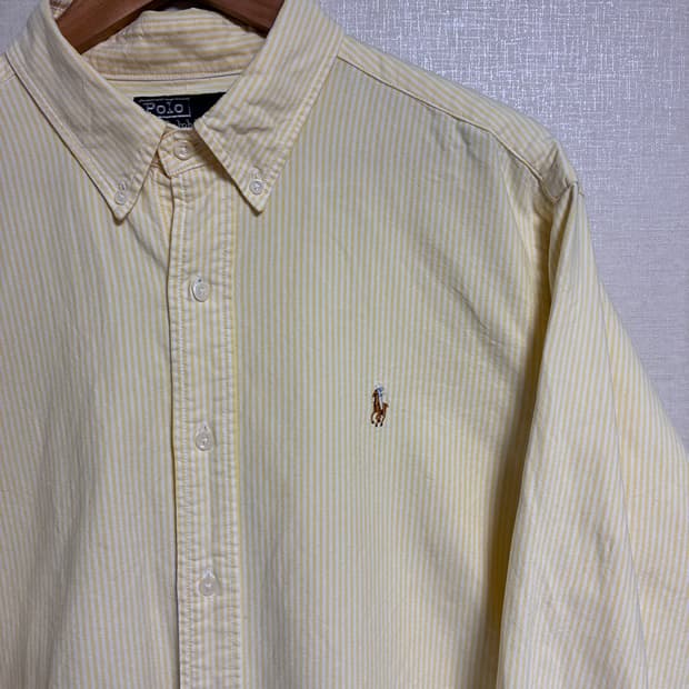 빈티지 폴로 셔츠 옐로우 XL