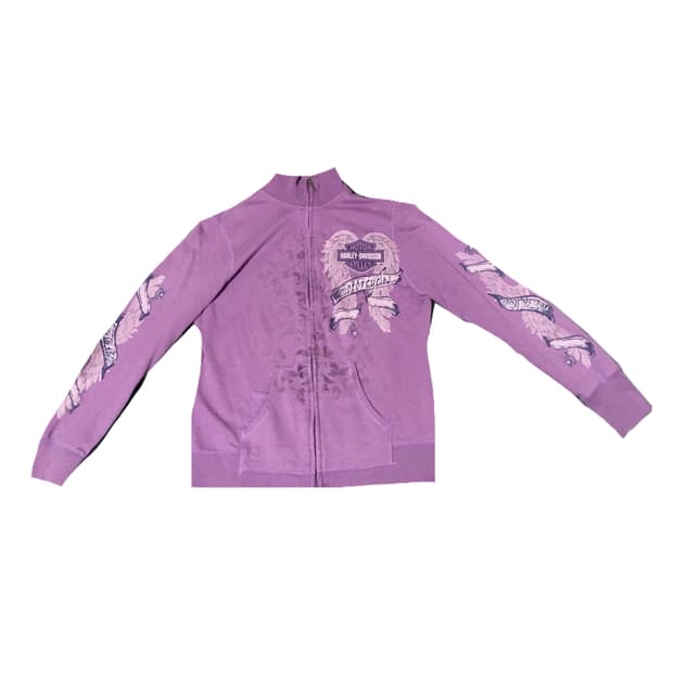 할리데이비슨 연보라 후드집업