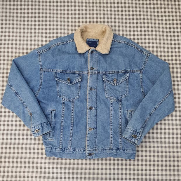 자라 오버핏 쉐르파 데님 겨울자켓 남자95~100