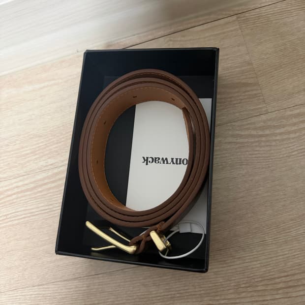 토니웩 골드버클 브라운 래더벨트 새상품