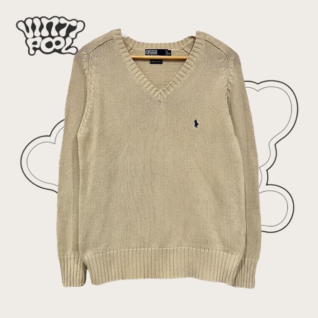폴로랄프로렌 브이넥 니트