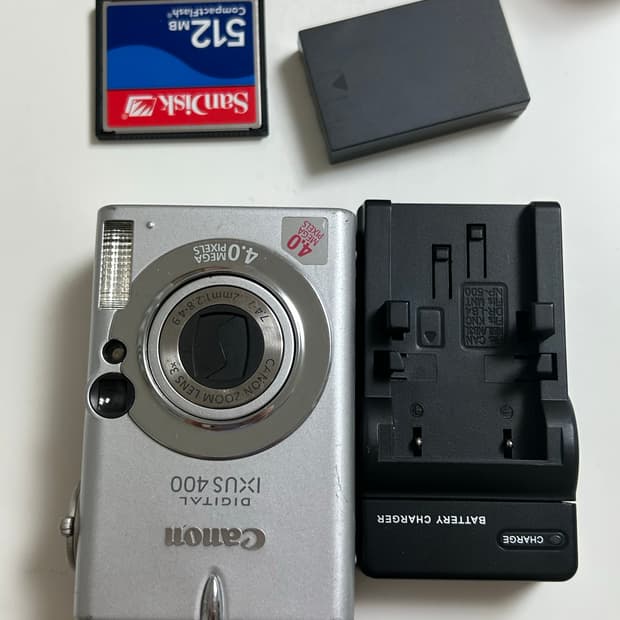 캐논 IXUS 400 디지털 카메라 실버 작례 포함