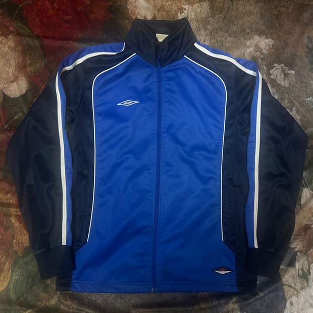 엄브로 빈티지 올드스쿨 블루트랙탑져지 100