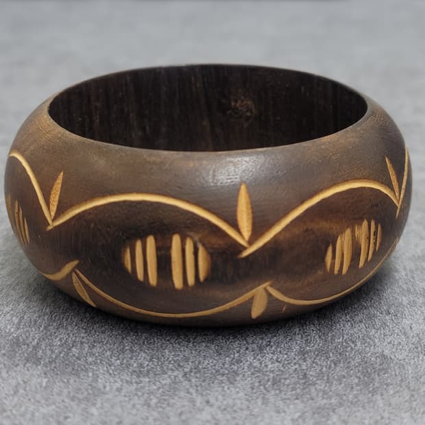 vintage wood bangle