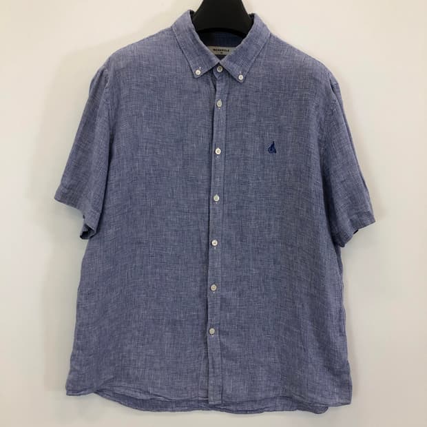 빈폴 자수로고 린넨 반팔셔츠 110