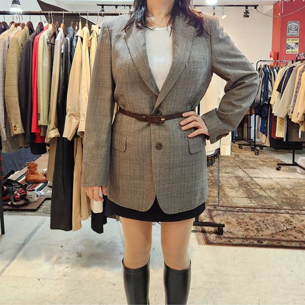 BURBERRY 일본판 버버리 울 빈티지 투버튼 블레이저 자켓