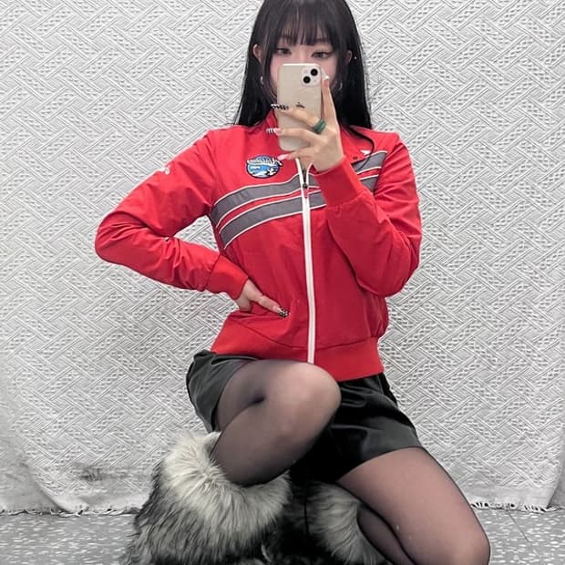 아식스 올드스쿨 펑크 모터사이클 레이싱 패치 자켓 95 C10502