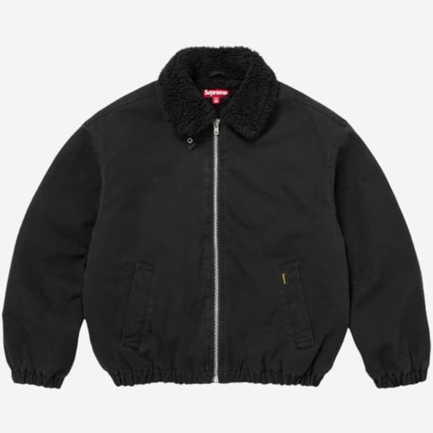 Supreme Faux Shearling Lined 봄버 자켓 블랙 L