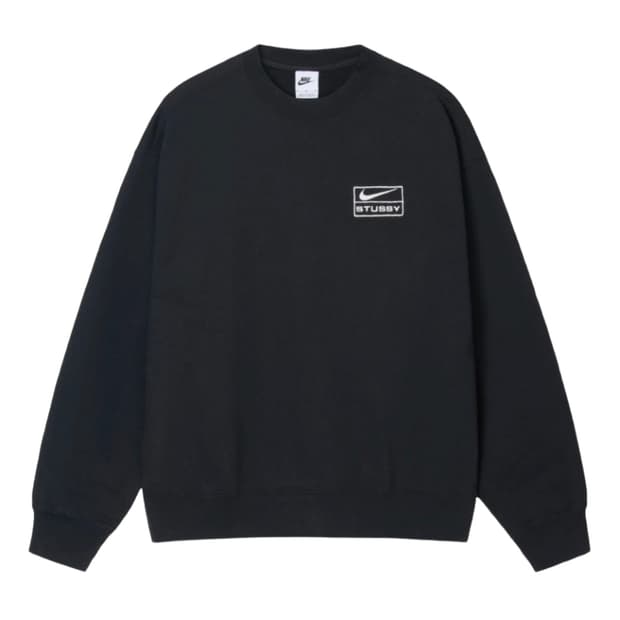 나이키x스투시 NRG 워시드 플리스 크루넥 블랙 팝니다.