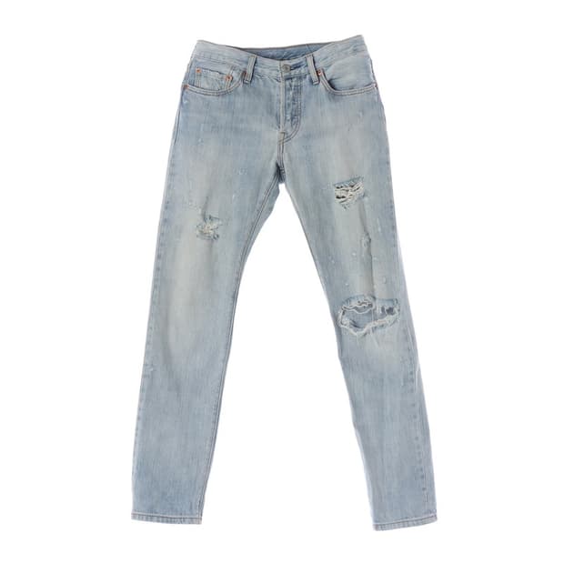 리바이스 501 연청 디스트로이드 데님