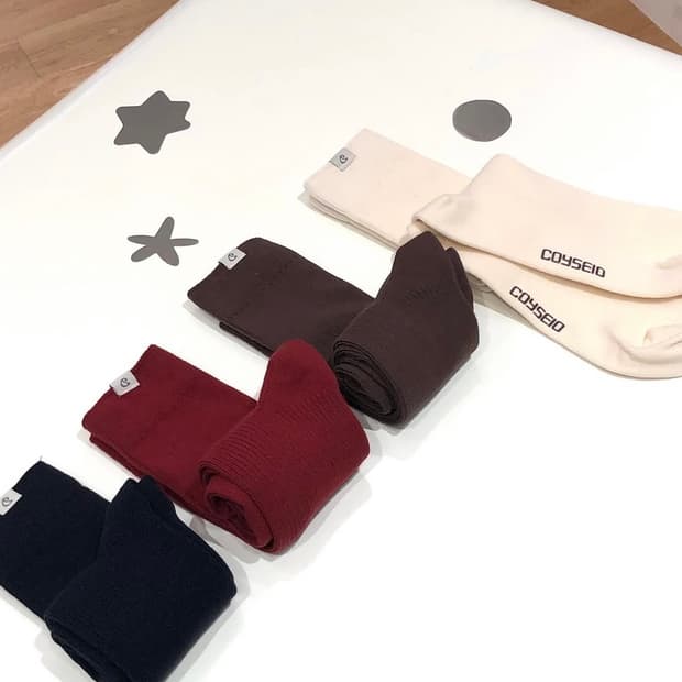 코이세이오 양말 COYSEIO LOGO SOCKS brown