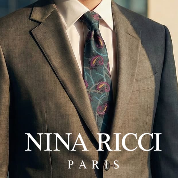 니나리치 실크 그린 페이즐리 패턴 넥타이 8.1cm A+등급 K1933
