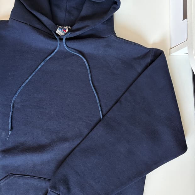 80s 러셀 후디 후드 네이비 L 라지사이즈