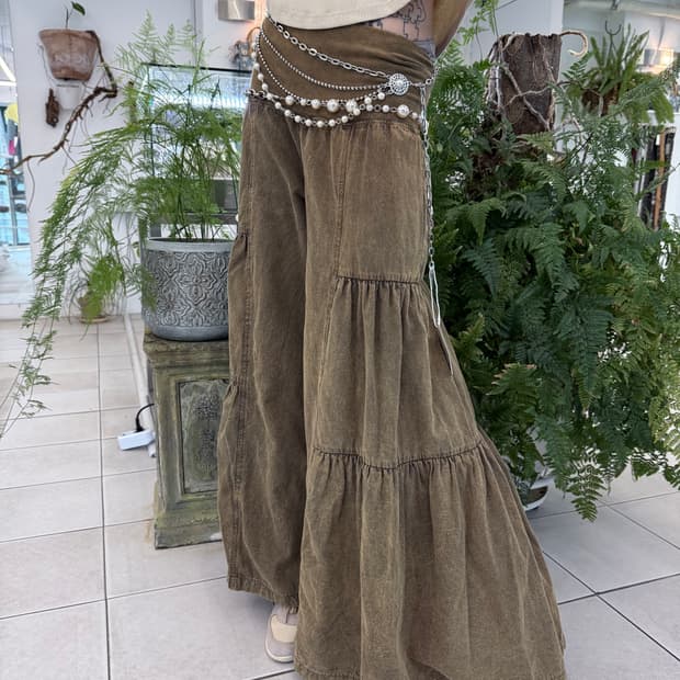 tie dye flare wide pants