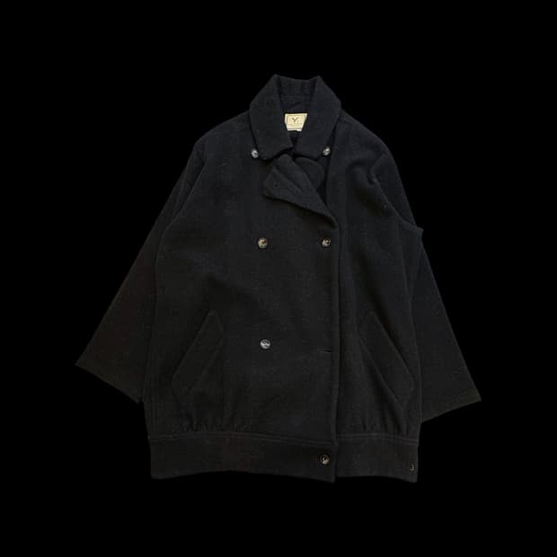 요지 야마모토 울 숏 코트