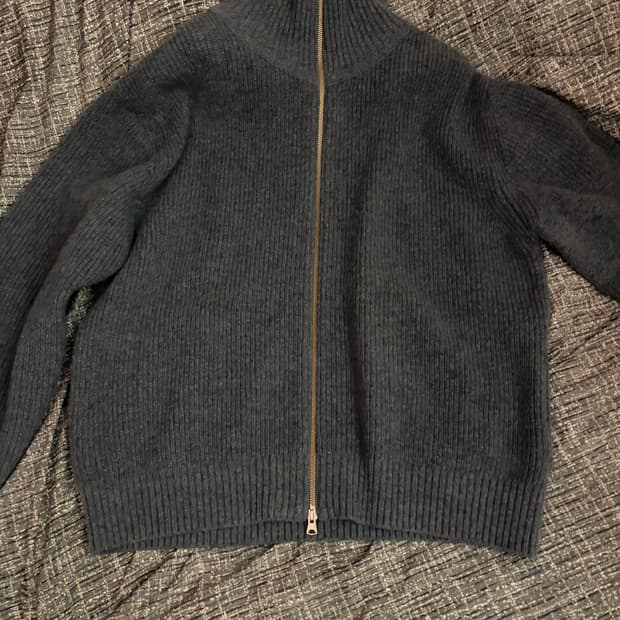 홀리선 마샬 풀 집업 리브 니트 멀티 블루 M사이즈