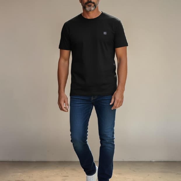 스톤아일랜드 블랙 반팔티 M