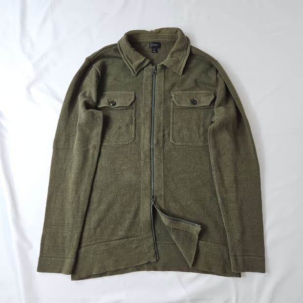 j crew 제이크루 코튼 바움울레 니트집업 가디건 자켓 S