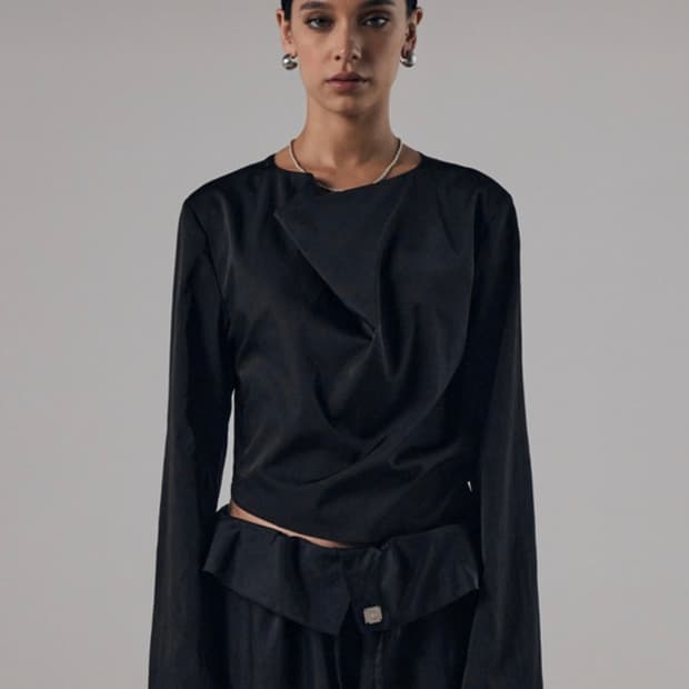 트리밍버드 카울 블라우스(cowl blouse)