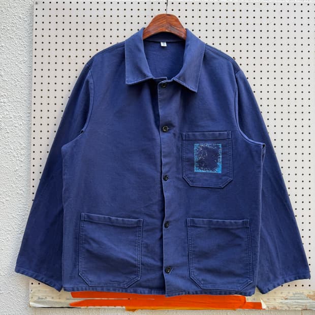 OLD EURO NAVY BLUE FRENCH WORK 프렌치워크자켓
