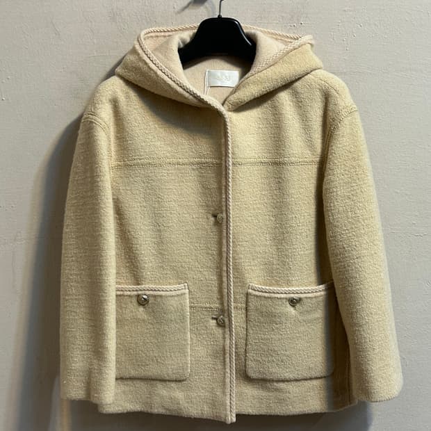 SJ SJ 후드 텍스처 울 자켓