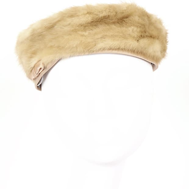 NOREEN 밍크필박스햇 밍크모자 빈티지모자