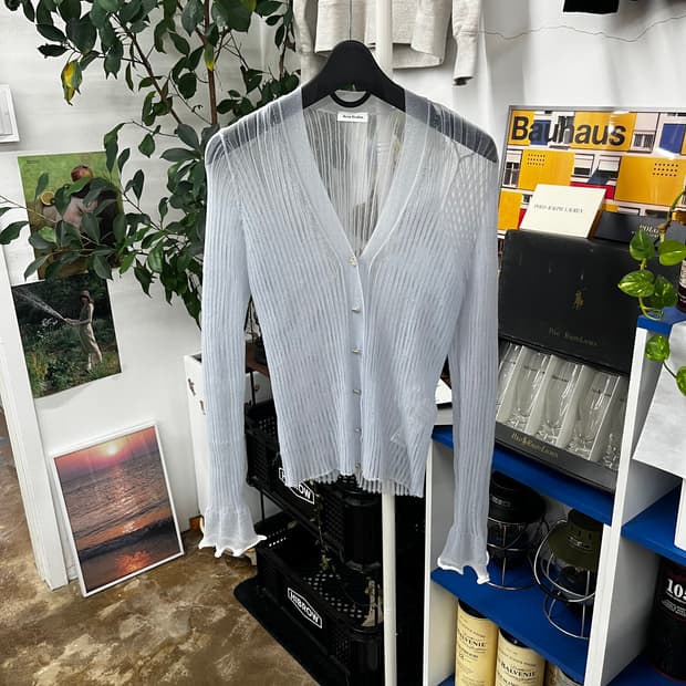 아크네스튜디오 시스루 플리츠 가디건 XS